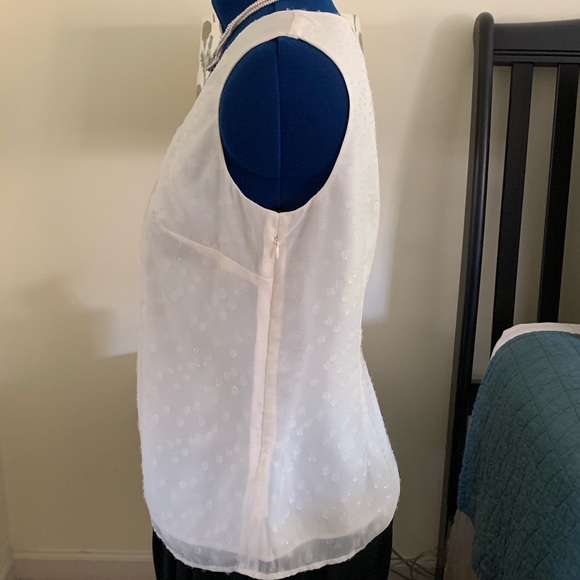 MERONA Ivory Sparkle Glitter Gathered Dressy Shell - Picture 2 of 5